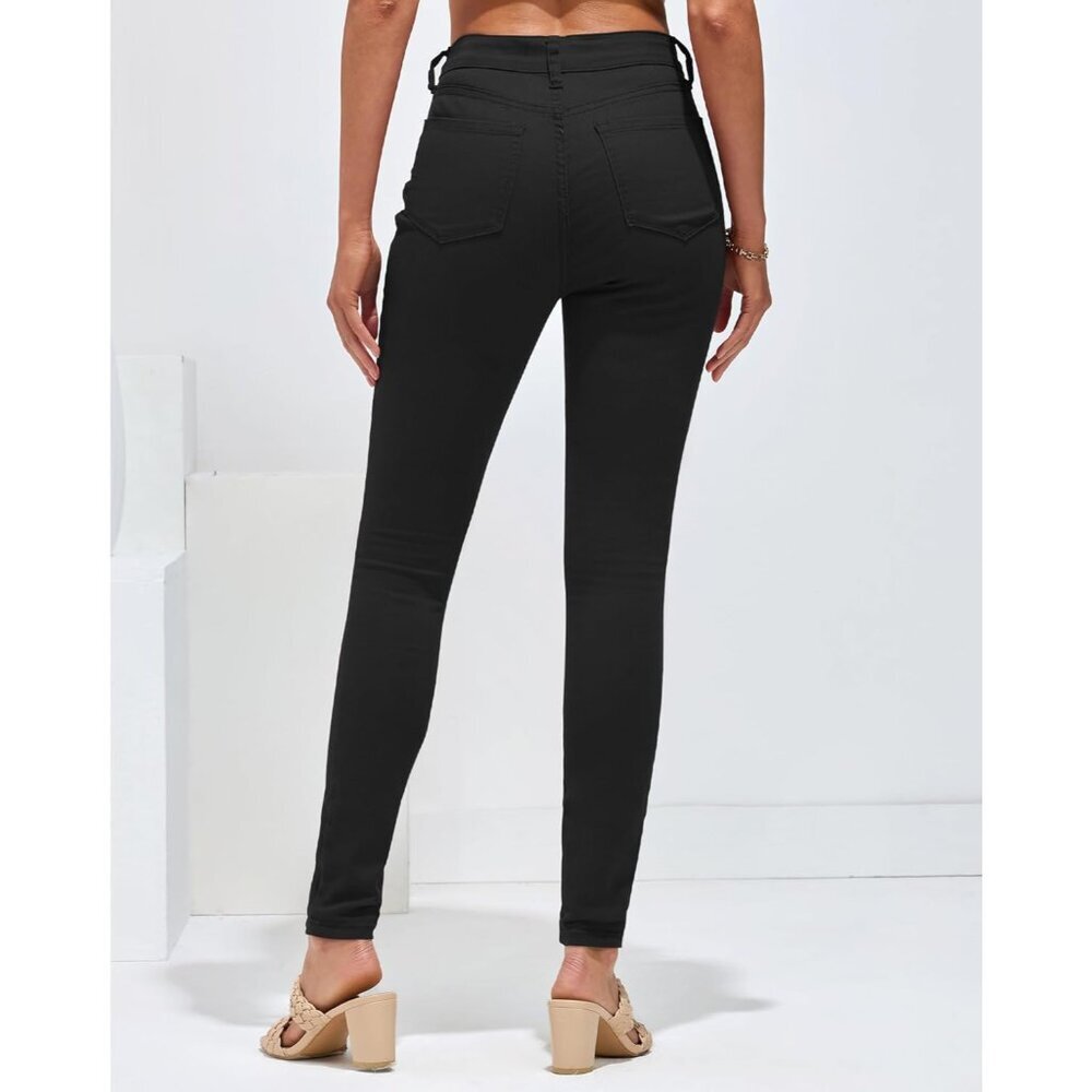 Women Skinny Jeans High Waist Stretch Denim Pants Casual Slim Fit Flattering - Picture 3 of 8